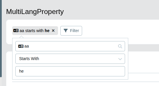 Multi-Language property filters