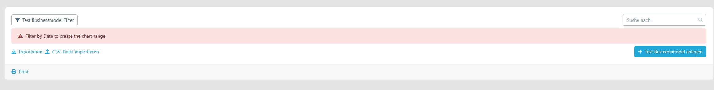 Filter requirement message